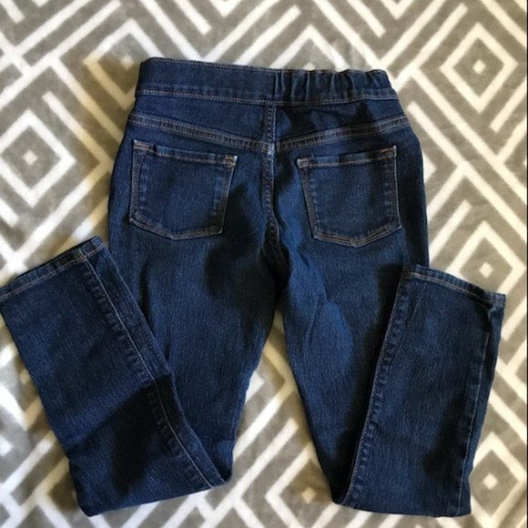 OLD Navey Girls 8 (M) Pull-On Skinny Jeans Dark - Picture 3 of 6